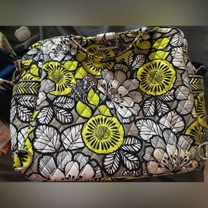 Yellow black and white Vera Bradley Diaper Bag